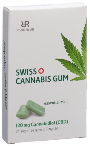 Swiss Cannabis Kaugummi Minze - 24 Stk.