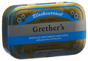 Grethers Blackcurrant Pastillen zuckerfrei - 110g