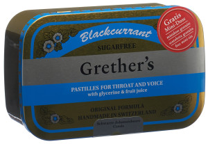 Grethers Blackcurrant Pastillen zuckerfrei - 440g
