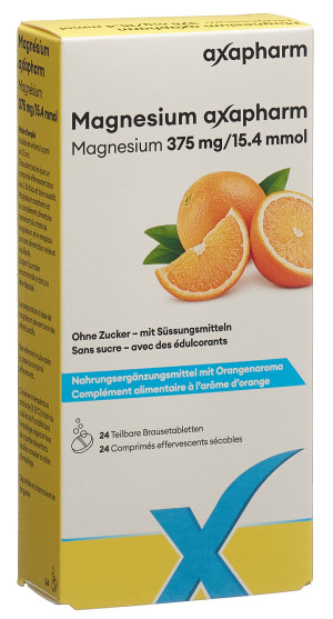 Magnesium axapharm 375mg Brausetabletten Orangenaroma - 24 Stk.