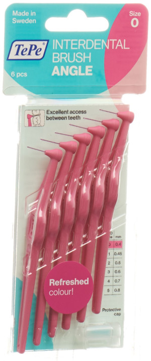 TePe Angle Interdental-Brush 0.4mm pink - 6 Stk.