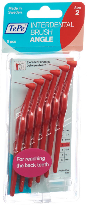 TePe Angle Interdental-Brush 0.5mm rot - 6 Stk.