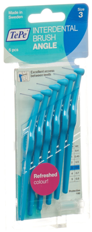 TePe Angle Interdental-Brush 0.6mm blau - 6 Stk.