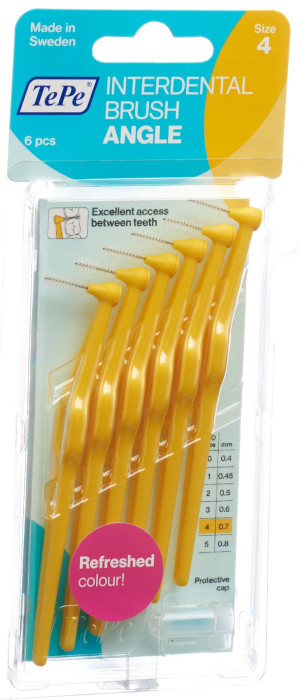 TePe Angle Interdental-Brush 0.7mm gelb - 6 Stk.