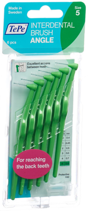 TePe Angle Interdental-Brush 0.8mm grün - 6 Stk.