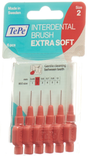 TePe Interdental-Brush 0,5mm extra-soft rot - 6 Stk.