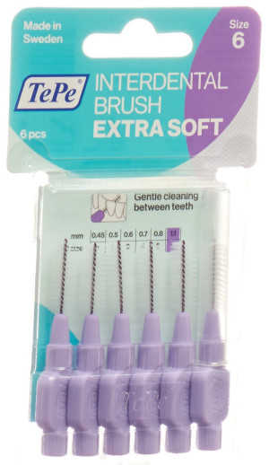 TePe Interdental-Brush 1,1mm extra-soft violett - 6 Stk.