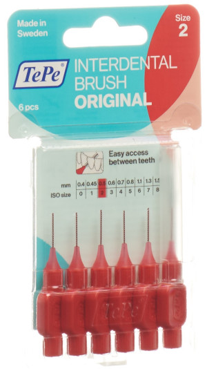 TePe Interdental-Brush original 0,5mm rot - 6 Stk.