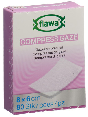 Flawa Gazekompressen 6 x 8cm - 80 Stk.