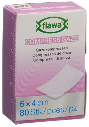 Flawa Gazekompressen 4 x 6cm - 80 Stk.