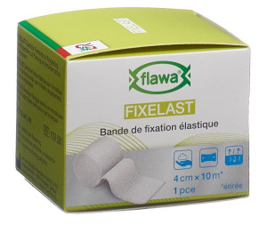 Flawa Fixelast elastische Gazebinde weiss - 4cm x 10m