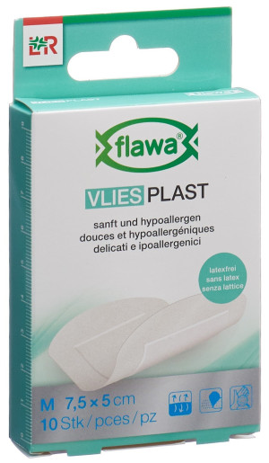 Flawa Vlies Plast 7.5 x 5cm - 10 Stk.