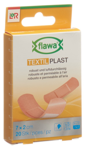 Flawa Textil Plast Strips 2 x 7cm - 20 Stk.