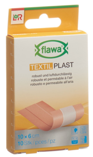 Flawa Textil Plast Schnellverband 6 x 10cm - 10 Stk.