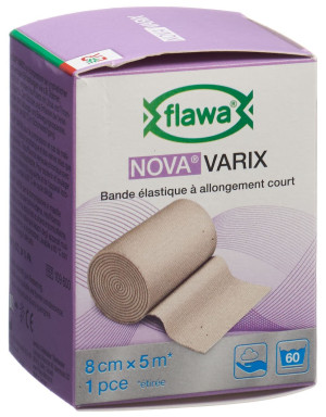 Flawa Nova Varix Kurzzugbinde hautfarbig - 8cm x 5m