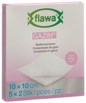 Flawa Gazin Mullkompressen 10x10 cm - 5 x 2 Stk.