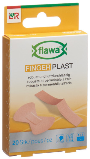 Flawa Finger Plast Strips hautfarbig assortiert - 20 Stk.