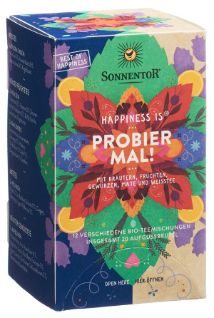Sonnentor Happiness is Probier mal! Bio Tee Beutel - 20 Stk.