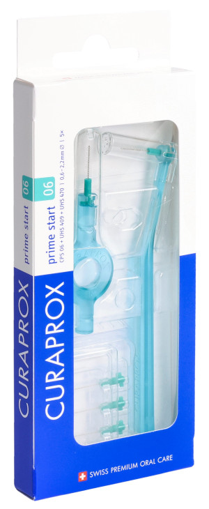 Curaprox CPS 06 prime start türkis - 5 Stk + Halter