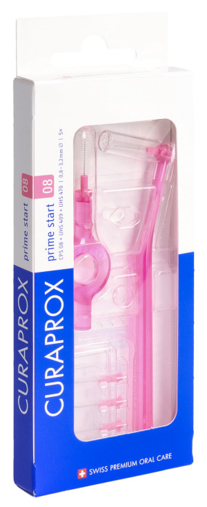 Curaprox CPS 08 prime start pink - 5 Stk + Halter