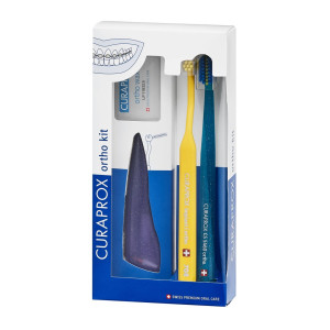 Curaprox ortho kit (CS ortho ultra soft, CS 1009 single, ortho pocket set, ortho wax)
