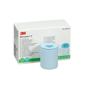 3M Micropore Silicone Heftpflaster - 5.0cm x 5.0m - 6 Stk.