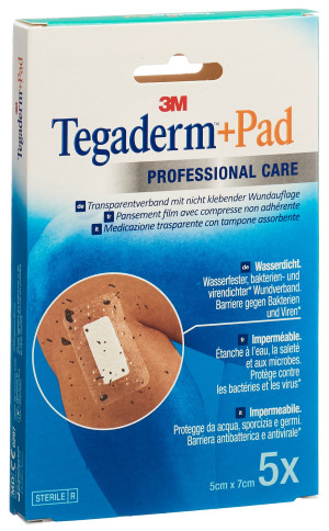 3M Tegaderm + Pad, 5x7cm - 5 Stk.