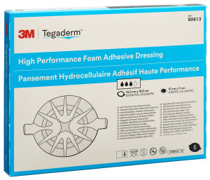 3M Tegaderm Foam Adhesive, oval - 14.3 x 15.6cm - 5 Stk.