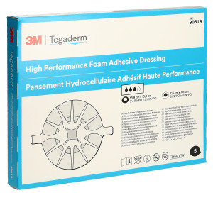 3M Tegaderm Foam Adhesive, oval - 7.6 x 7.6cm - 5 Stk.