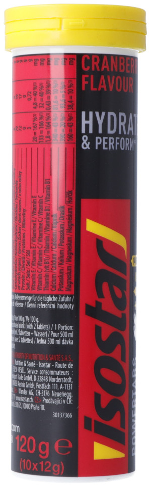 Isostar Powertabs Cranberry - 10 Stk.