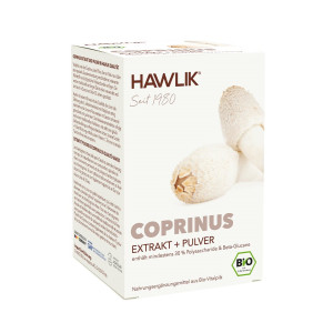 Hawlik Bio Coprinus Extrakt + Pulver Kapseln - 120 Stk.