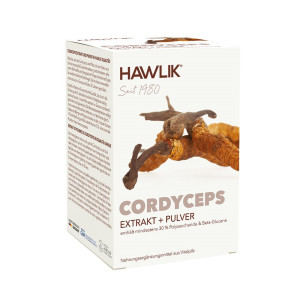Hawlik Bio Cordyceps Extrakt + Pulver Kapseln - 120 Stk.