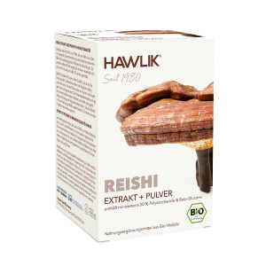 Hawlik Bio Reishi Extrakt + Pulver Kapseln - 120 Stk.