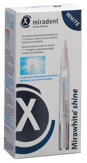 Miradent Mirawhite shine - Zahn-Bleichungs-Gel - Stift - Wirkt in 7 Tagen