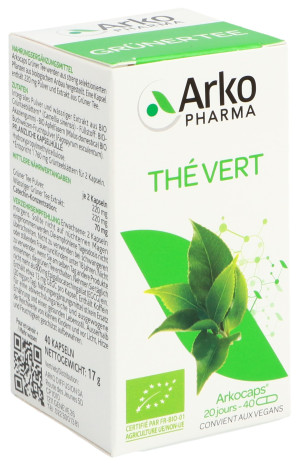 Arkopharma Grüner Tee Bio Kapseln - 40 Stk.