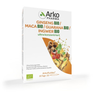 Arkofluide Ginseng-Maca-Guarana-Ingwer - 20 x 15ml