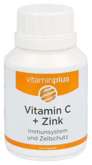 Vitaminplus Vitamin C + Zink - 120 Kaps.