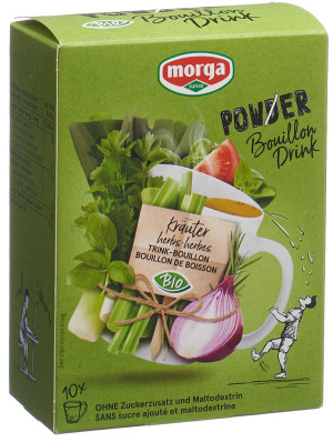 Morga Power Powder Bouillon Drink Bio Kräuter - 10 x 4g