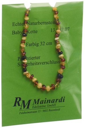 Mainardi Bernstein Farbig Sicherheitsverschluss 32cm - 1 Stk.