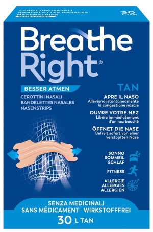 Breathe Right (Besser Atmen) Nasenpflaster beige L - 30 Stk.