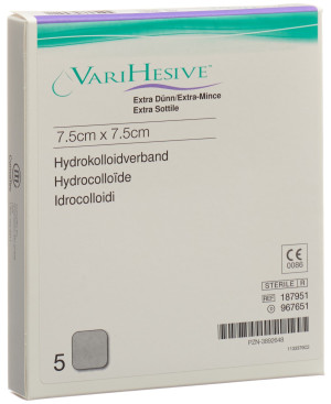 Varihesive Verband exra dünn - 5 Stk. à 7.5cm x 7.5cm
