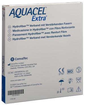 Aquacel Extra Hydrofiber Verband 15x15cm - 5 Stk.