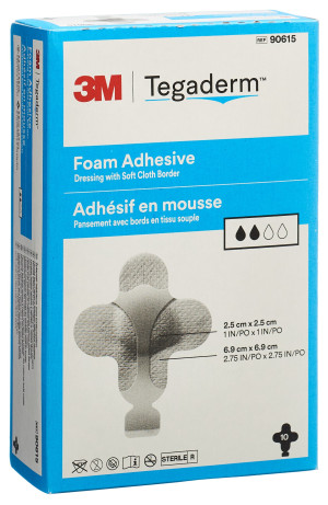 3M Tegaderm Foam Schaumkompression Mini Kreuz Adhesive - 10 Stk.
