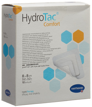 Hydrotac comfort Wundverband 8 x 8cm steril - 10 Stk.