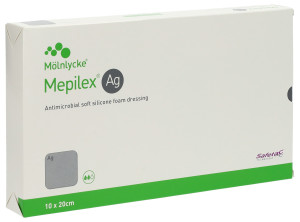 Mepilex Ag Schaumverband Safetac - 5 Stk. à 10 x 20cm