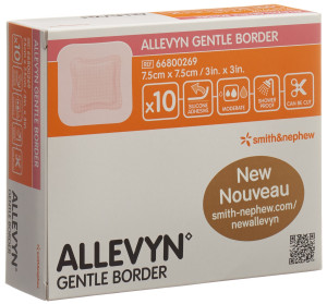 Allevyn Gentle Border Wundverband - 10 Stk. à 7.5cm x 7.5cm
