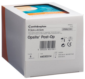 Opsite post OP Folienverband - 6 x 5 Stk. à 9.5cm x 8.5cm
