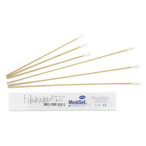 MediSet Wattestäbchen klein, Holz 15cm steril - 150 x 2 Stk.