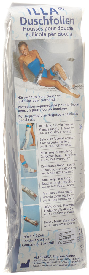 Illa Dusch-Schutzfolie Bein 110x40cm - 5 Stk.
