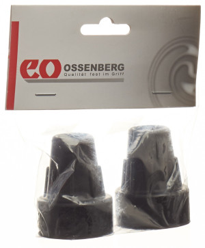 Ossenberg Krückenkapsel 16mm schwarz - 1 Paar